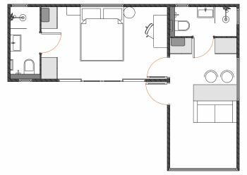 Семейный Хитте L2 с террасой | 2 комнаты и 2 санузла — фото 2