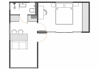 Семейный Хитте L с террасой | 2 комнаты — фото 1