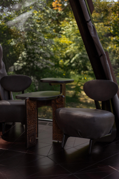 Нео Типи 360 с террасой | красивый панорамный вид на небо и дюны, сквозь которые частично видно море — фото 2