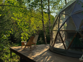 Купольный домик в сказочном лесу — фото 1