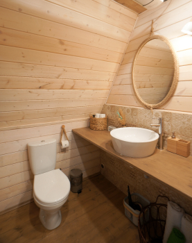 Дом (зелёный) с панорамным видом на лес — фото 20