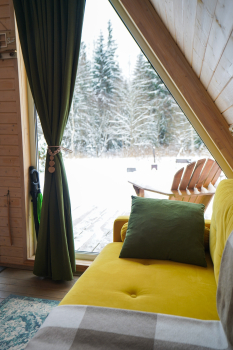 Дом (желтый) с панорамным видом на лес — фото 24