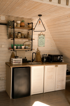 Дом (синий) с панорамным видом на лес — фото 13