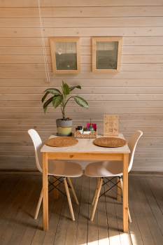 Дом (синий) с панорамным видом на лес — фото 10