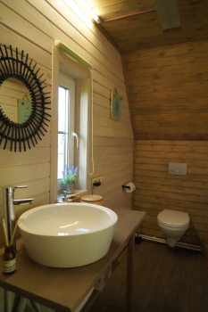 Дом (синий) с панорамным видом на лес — фото 18