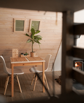 Дом (синий) с панорамным видом на лес — фото 14