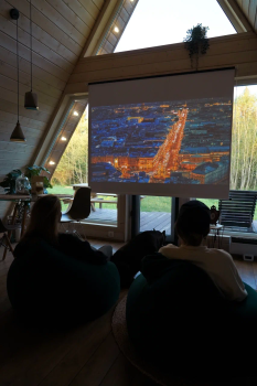 Дом (зелёный) с панорамным видом на лес — фото 12