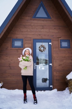 Дом (зелёный) с панорамным видом на лес — фото 21