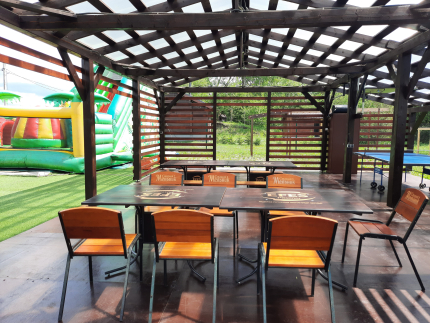 Дом с русской баней на пруду — фото