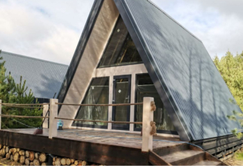 A-frame Семейный + чан. Вид на лес. — фото 1