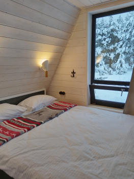 A-frame Семейный + чан. Вид на лес. — фото 7