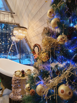 A-frame Романтичный + чан. Вид на лес — фото 8