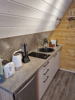 A-frame Семейный + чан. Вид на лес. — фото 12