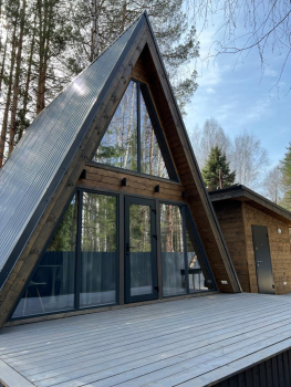 Дом A-Frame с сауной — фото 1