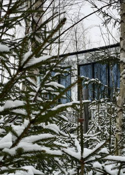 Дом на дереве для двоих с беседкой, мангалом, купелью, баней и ванной с панорамным видом — фото 1