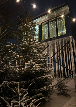 Дом на дереве для двоих с беседкой, мангалом, купелью, баней и ванной с панорамным видом — фото 11