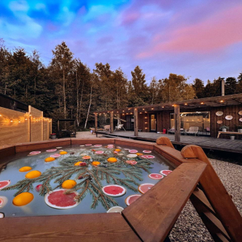 Зеленый дом с камином — фото 12