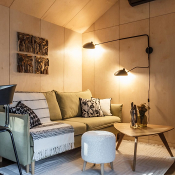 Зеленый дом с камином — фото 2