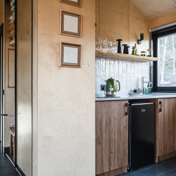 Зеленый дом с камином — фото 6