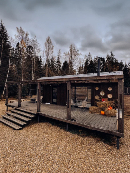 Зеленый дом с камином — фото 14