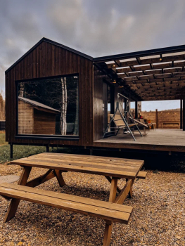 Зеленый дом с камином — фото 17