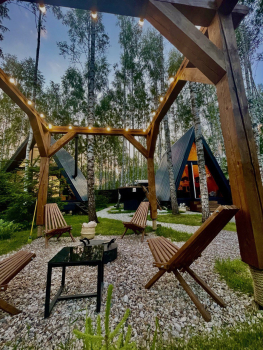Дом A-frame | С баней и чаном на территории — фото 10